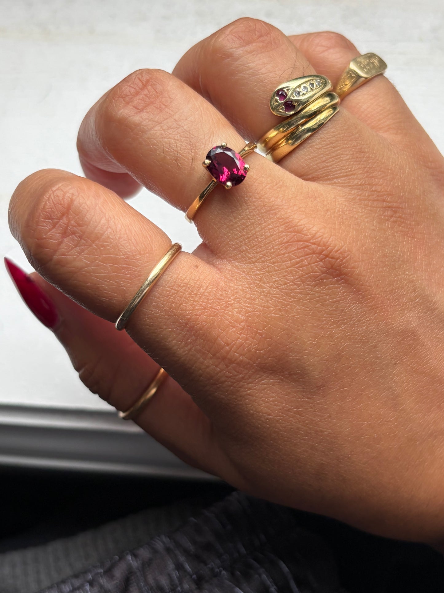 Vintage 14k Snake Ring