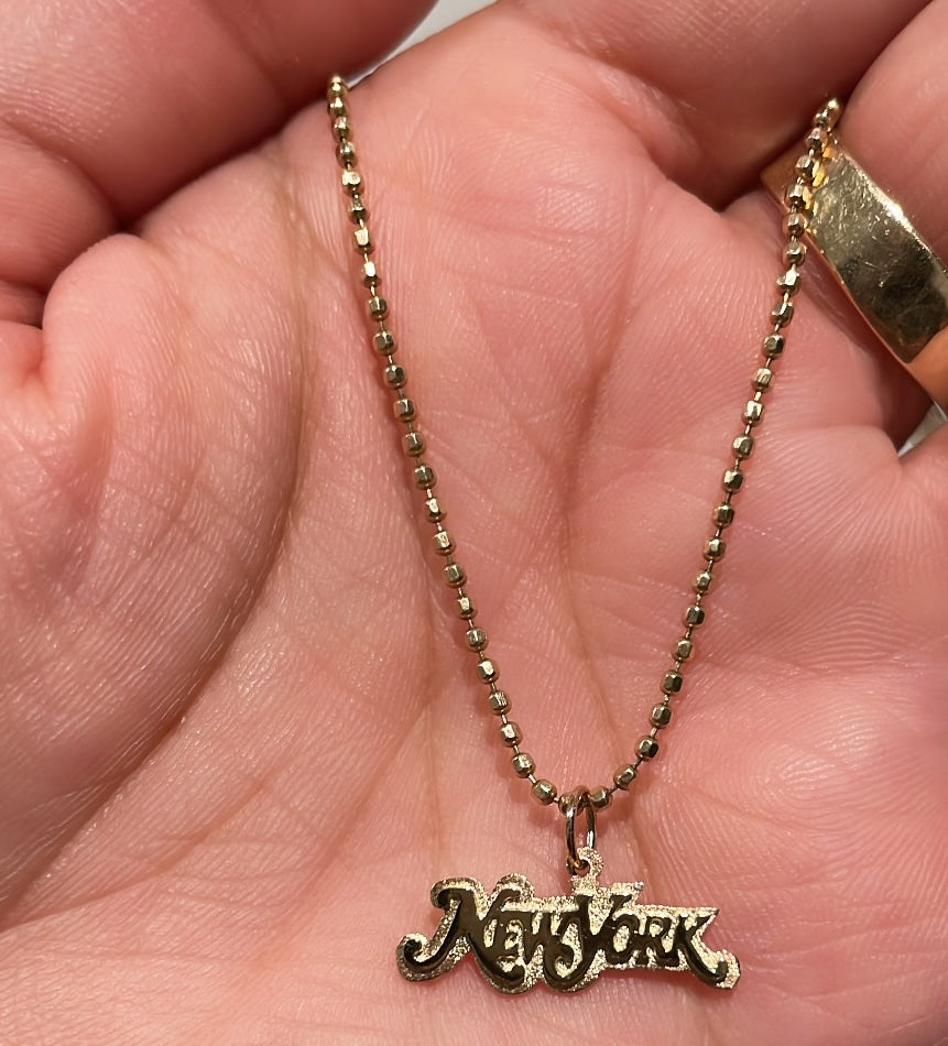 14k New York Pendants
