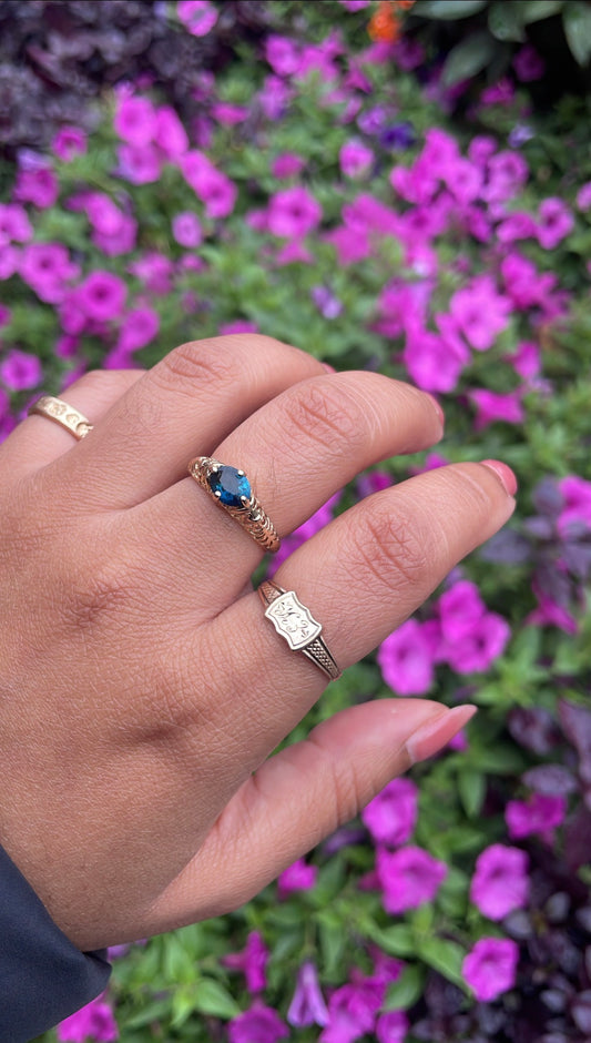 14k Blue Tourmaline Ring