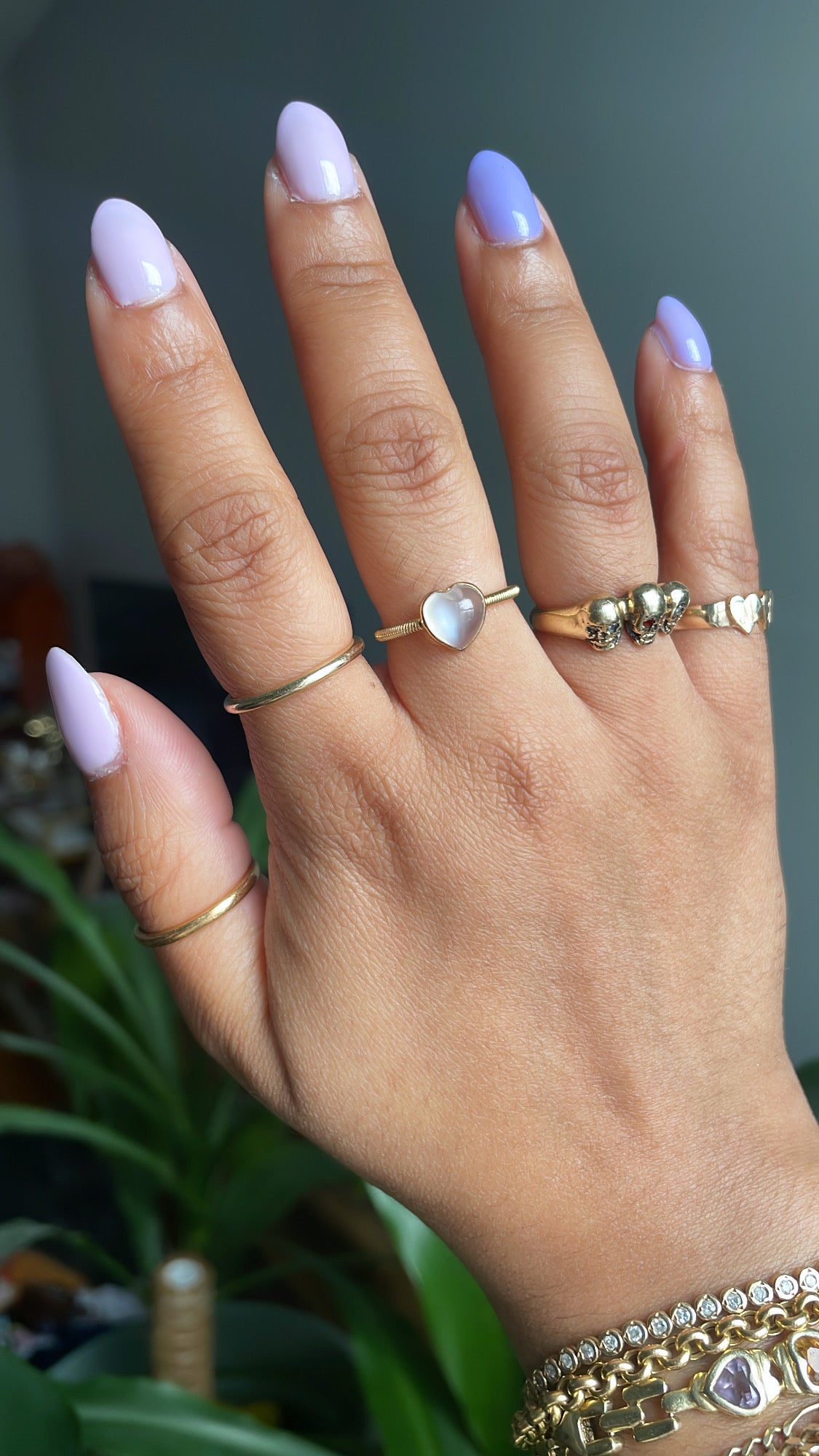 14k Moonstone Heart ring