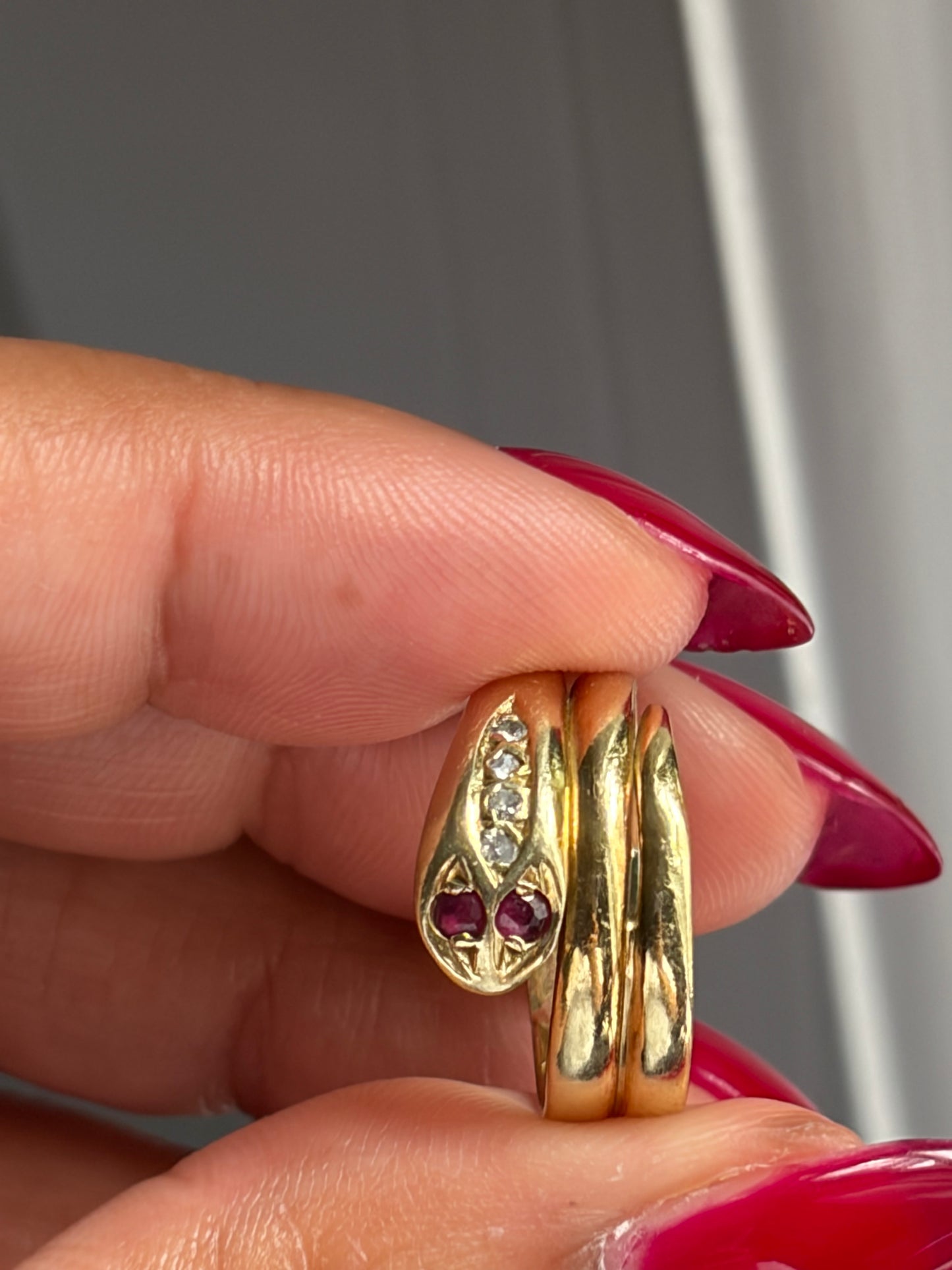 Vintage 14k Snake Ring