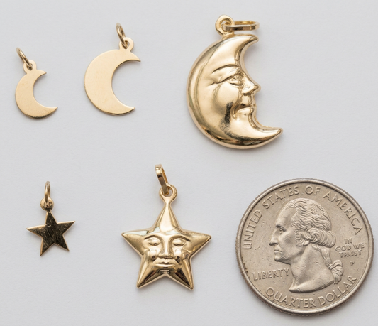 14k Celestial Pendants