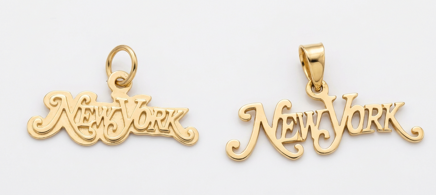 14k New York Pendants